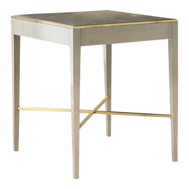 Modern History Large Georgian End Table - Grey Sycamore For Sale