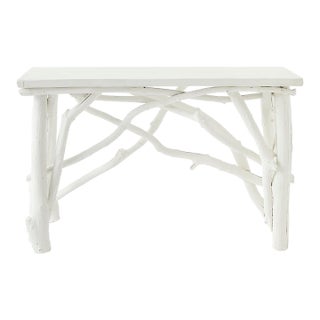 Coastal Style Driftwood Console Table For Sale