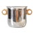 Vintage Modernist Italian Stainless Steel & Brass Ice / Wine Bucket For Sale