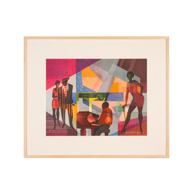 Club Night, Screen Print on Thick Paper, Framed For Sale