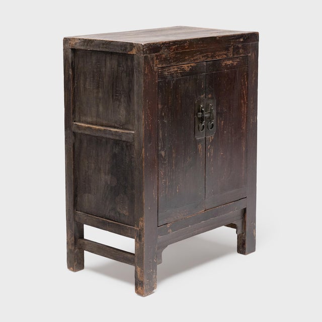 Early 20th Century Chinese Lacquered Locking Cabinet, C. 1900 For Sale - Image 5 of 6