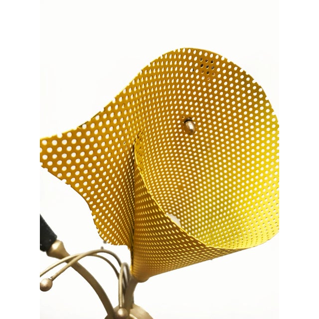 Perforated Iron & Brass Sconce, 1950s For Sale - Image 16 of 18