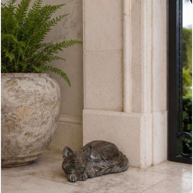 Vintage Cast Iron Sleeping Fox Statue For Sale - Image 9 of 12