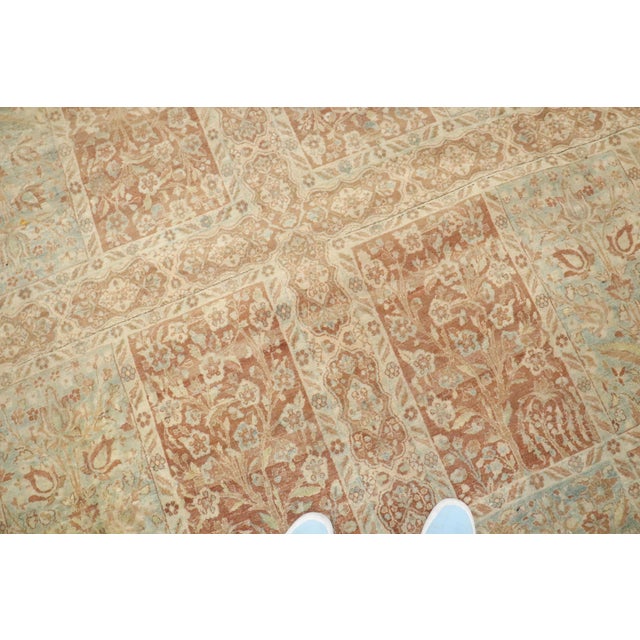 Late 19th Century Antique Zabihi Collection Stunning Garden Design Persian Kerman Carpet - 12'5" x 15'10" For Sale - Image 5 of 12