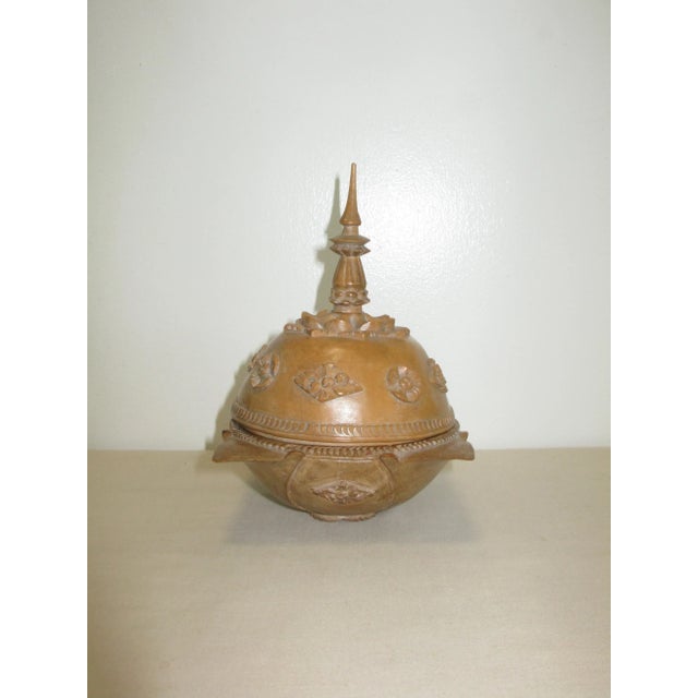 1990s Hand Carved Indonesian Wooden Decorative Box For Sale In Los Angeles - Image 6 of 8