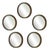 Vintage Circular Mirrors, 1970s, Set of 5 For Sale