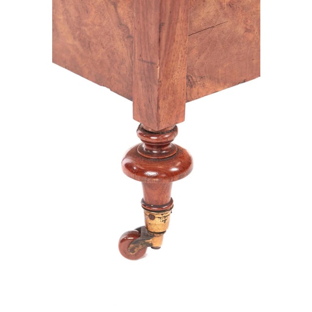 Wood Large Antique Victorian Burr Walnut Magazine Rack For Sale - Image 7 of 9