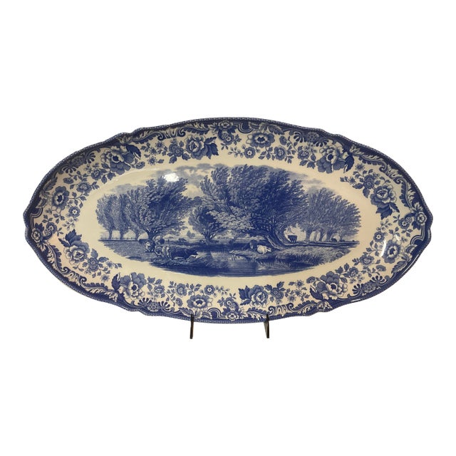 Large Spode Fish Platter 24” Spode Signature Collection For Sale