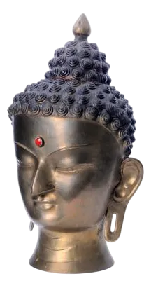 Gold Color Brass Buddha Head