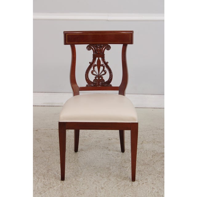 Set of 8 Kindel Neoclassical Mahogany Dining Room Chairs For Sale - Image 15 of 18