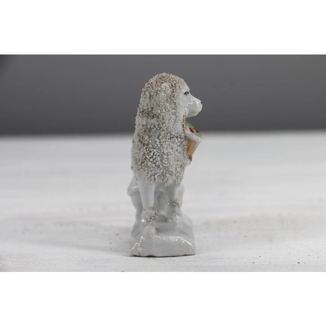 Ceramic 1900s Antique Poodle Dog Tooth Pick Holder, Porcelain, Germany For Sale - Image 7 of 13