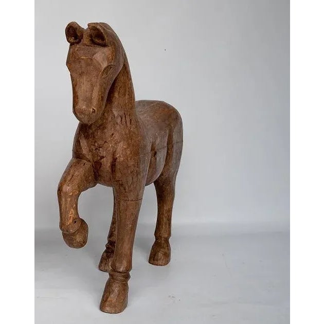 Mid-Century Modern Prancing Horse Wooden 1960s For Sale - Image 3 of 13
