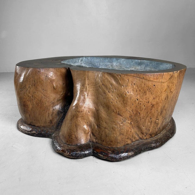 Rustic Antique Japanese Wooden Hibachi, 1890s For Sale - Image 3 of 18