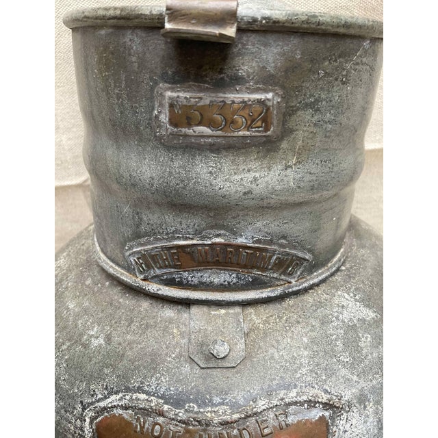 Metal Ships Lantern With Ruby Red Lens For Sale - Image 7 of 11