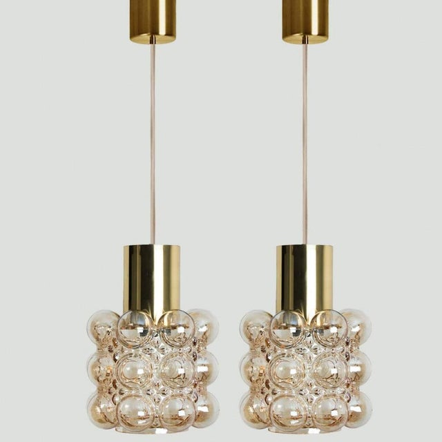 Amber Glass Pendant attributed to Helena Tynell for Glashütte Limburg, 1960s For Sale - Image 18 of 18