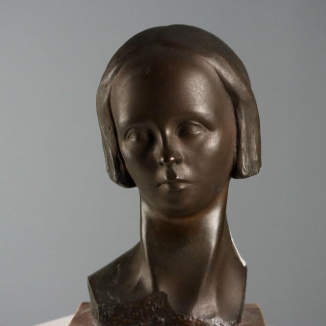 Giovanni Tizzano, Bust, 20th Century, Bronze For Sale - Image 3 of 7