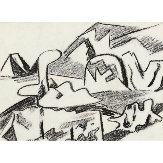 Mid 20th Century Abstracted Bay Area Landscape by Erle Loran For Sale