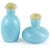 Mid-Century Modern Murano Signed 1985 Sky Blue Gold Leaf Stoppers Italian Art Glass Vintage Vanity Dresser Bottles For Sale - Image 3 of 5