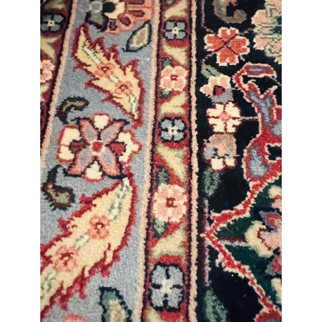2020s Pasagad DC Navy Sino Persian Mostofi Design Rug For Sale - Image 5 of 6