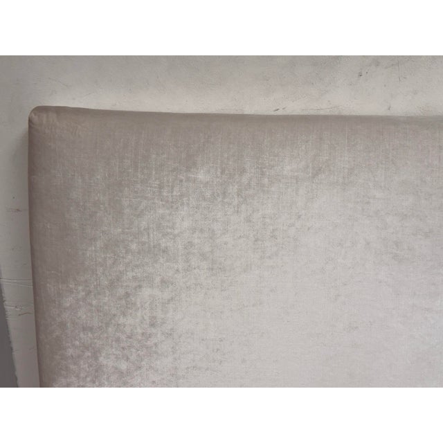 Textile California King Size Silk Velvet Headboard For Sale - Image 7 of 12