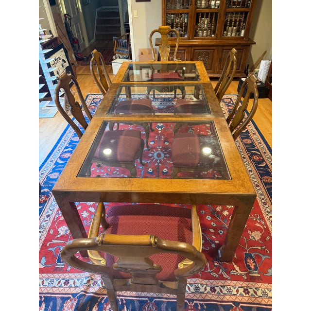 Wood 1960s Chinoiserie Style Dining Table With 6 Karges Chairs For Sale - Image 7 of 9