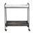 Marble & Wood Tray Iron Bar Cart For Sale In Los Angeles - Image 6 of 11