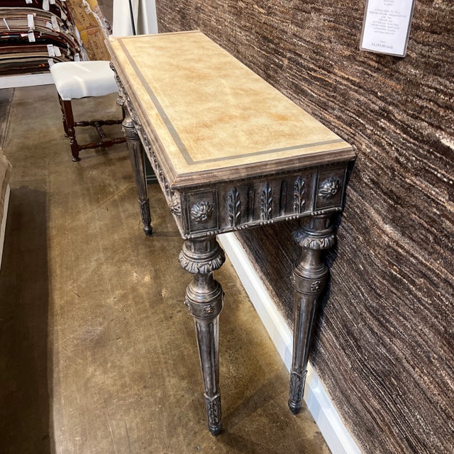 Traditional 1990s Italian Hand Carved Wooden Console For Sale - Image 3 of 13