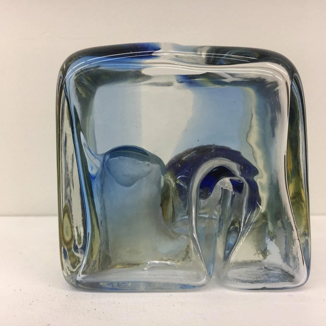Vintage Cube Vase from Touskova, 1983 For Sale - Image 16 of 18