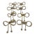 Late 20th Century Hollywood Regency Gold-Tone Metal Rope Bow Napkin Rings - Set of 8 For Sale