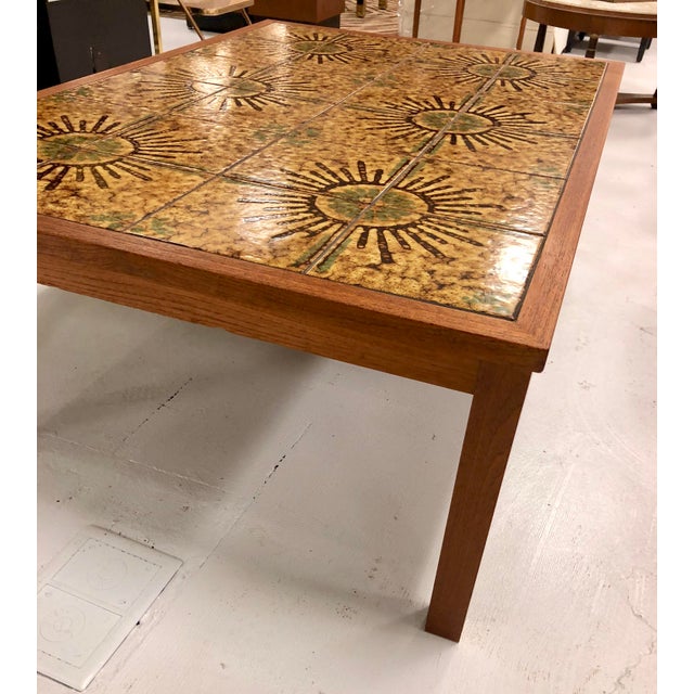 Mid Century Danish Modern Teak Tile Top Coffee Table Chairish