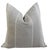 French Coastal Taupe and White Stripe Linen Feather/Down Pillow For Sale In Los Angeles - Image 6 of 6