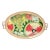Oval Brass Gallery Tray With Floral Fabric Insert – Vintage Serving Tray, Bar Cart Decor For Sale