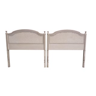 Caned Twin Headboards - Pair For Sale