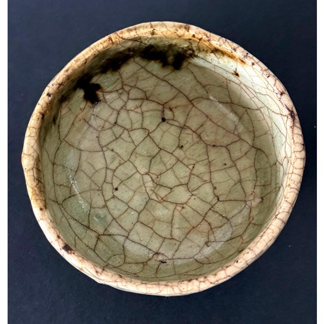Japanese Oribe Chawan Tea Bowl by Kato Tokuro For Sale - Image 13 of 15