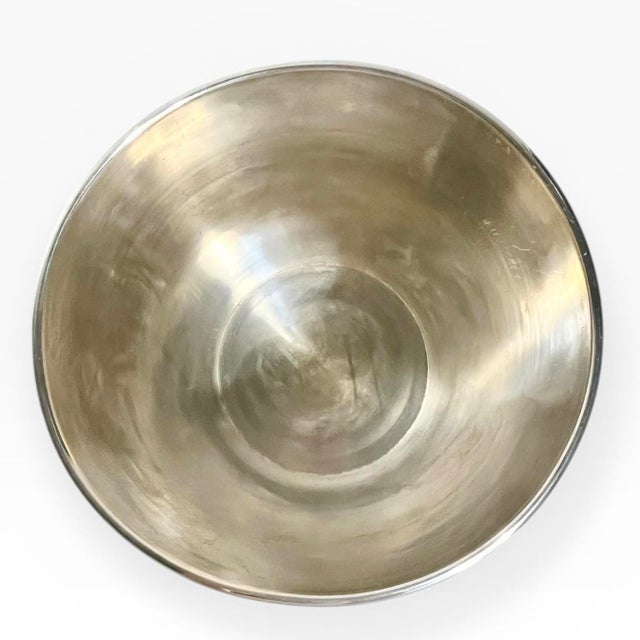 Silver French Art Deco Silver Plate Champagne Bucket – L’Orfèvrerie Lion Head Ring Handles, Early 20th Century For Sale - Image 8 of 14