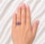 Art Deco 14K Pink Rose Gold Estate Iolite Tanzanite Sunflower Band Ring For Sale - Image 3 of 3