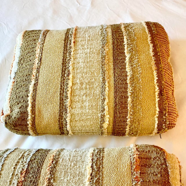 Taupe Mid-Century Boho Chic Kilim Accent Decorative Pillows - A Pair. For Sale - Image 8 of 8