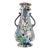Antique Fratelli Toso Murano Millefiori Flower Mosaic Italian Art Glass Large Double Handles Vase For Sale