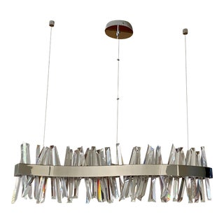Contemporary Glass Prism Chandelier For Sale