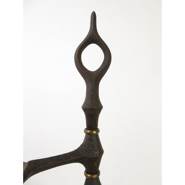 Dansk Mid Century 19" Dansk Jens Quistgaard Rotating Candelabra ~ Iron Candle Holder ~ Danish Modern Table or Mantel Art Decor For Sale - Image 4 of 12