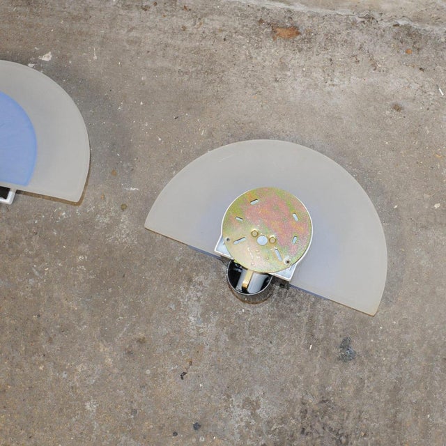 Blue Diva Wall Lights from Arteluce, Italy, 1980s, Set of 2 For Sale - Image 7 of 9