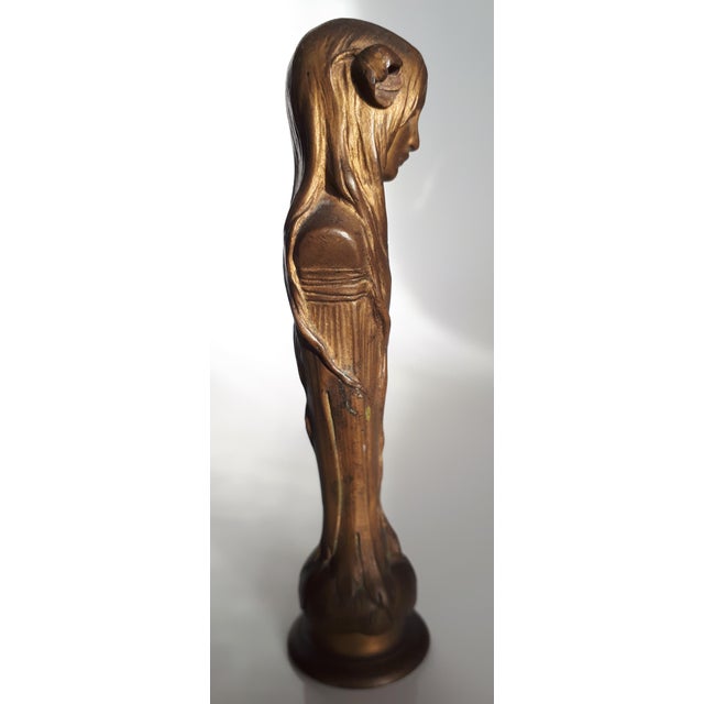 Ophelia in Gilt Bronze by Maurice Bouval, 1890s For Sale - Image 4 of 16