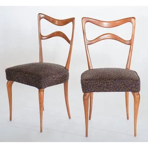 Gold Armonia Walnut Dining Chair by Silvio Piattelli For Sale - Image 8 of 13