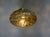 1970s Ceiling Light Ellipse in Amber Colors-Colorless Glass & Brass from Doria Leuchten, 1970s For Sale - Image 5 of 18