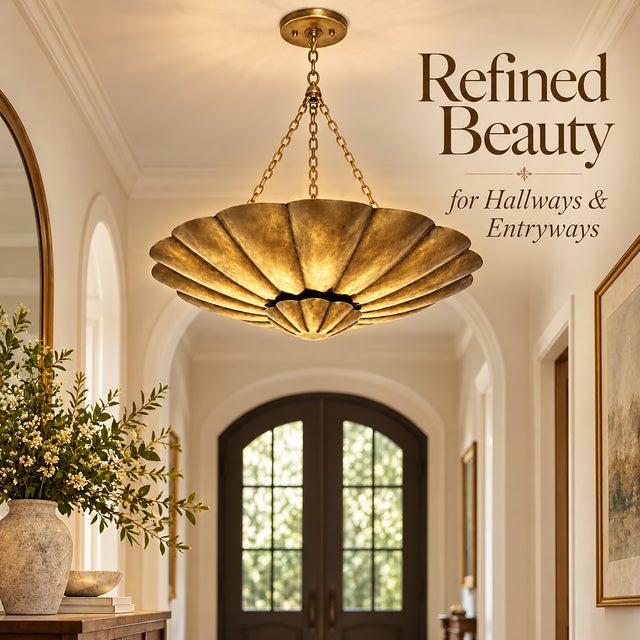 Inspired by the graceful curves of blooming flower petals, this luxurious scalloped bowl chandelier combines vintage...