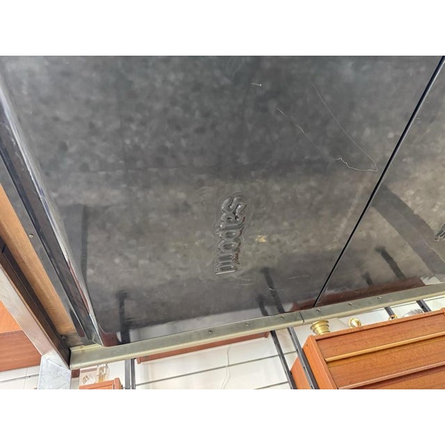 Black Dining Table attributed to Giovanni Offredi for Saporiti, 1970s For Sale - Image 8 of 14