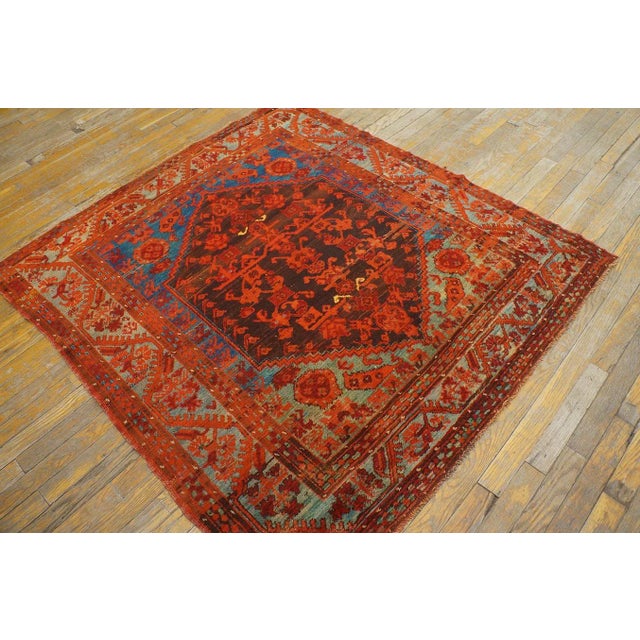 Mid 19th Century Turkish Kula Rug ( 4'6" x 5' - 137 x 152 ) General Rug Type: Turkish Village Specific Rug Type: Kuba...