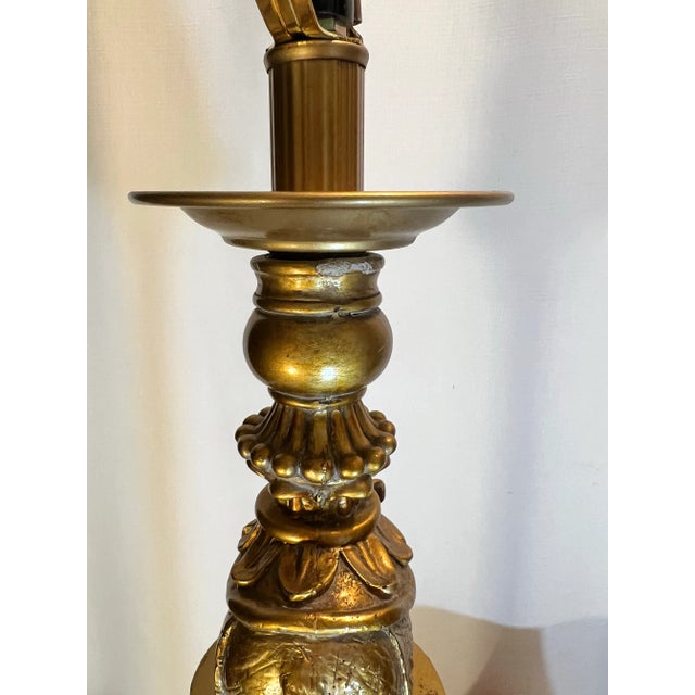Vintage Regency Elephant on Column Table Lamp For Sale - Image 9 of 11
