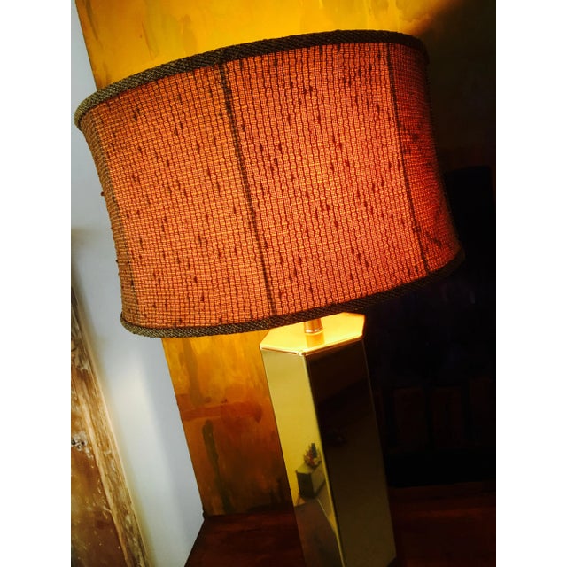 Vintage 1970s Brass Table Lamp For Sale - Image 4 of 5