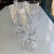Contemporary set of 4 clear crystal wine or water goblets 3.25"D X 7"H , makers mark reads" Cristal de Paris" Excellent!